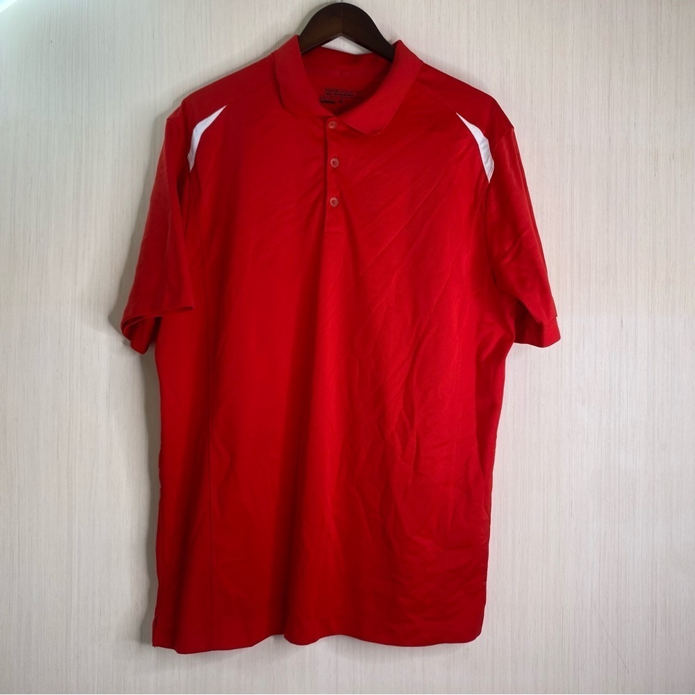 Nike Golf Tour Performance Dri-Fit Men’s Red 
 Short Sleeve Polo Shirt Size XL
